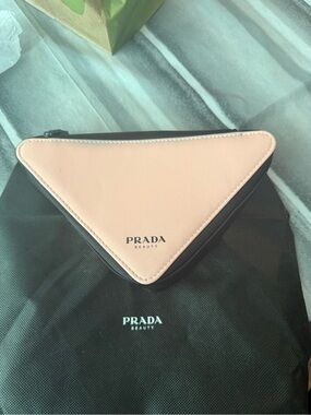 Prada Pink Triangle Cosmetic Case